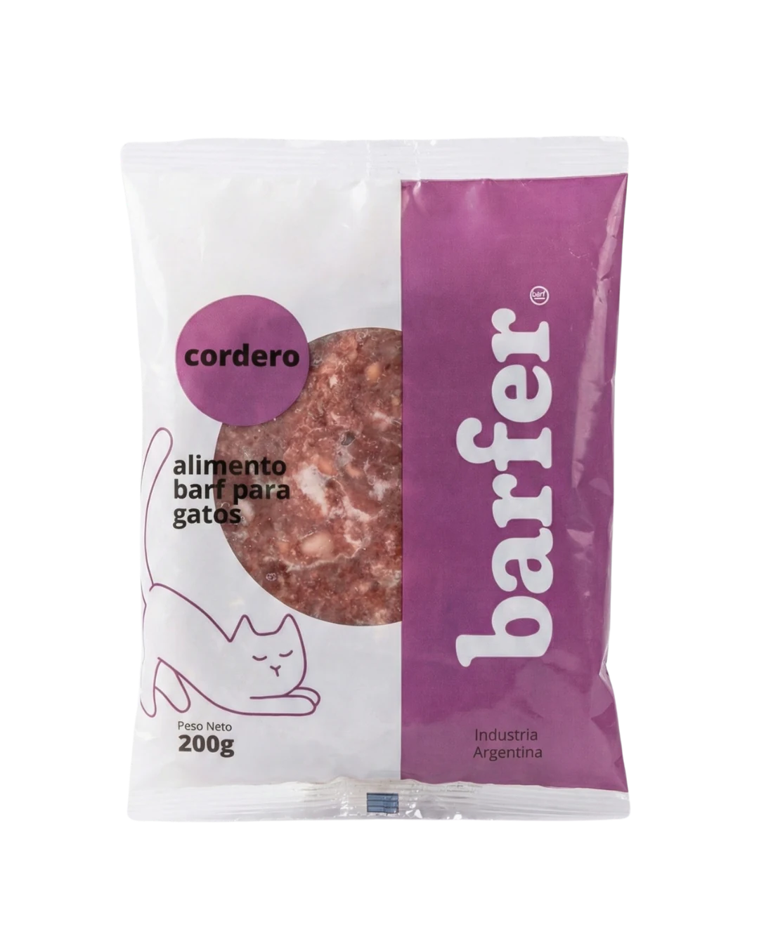 Menú Barfer de cordero para gatos
